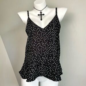 Black Polka Dot Cami Top